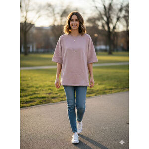 Agnes & Dora Mauve Half Sleeve Sweatshirt S streetwear minimalist